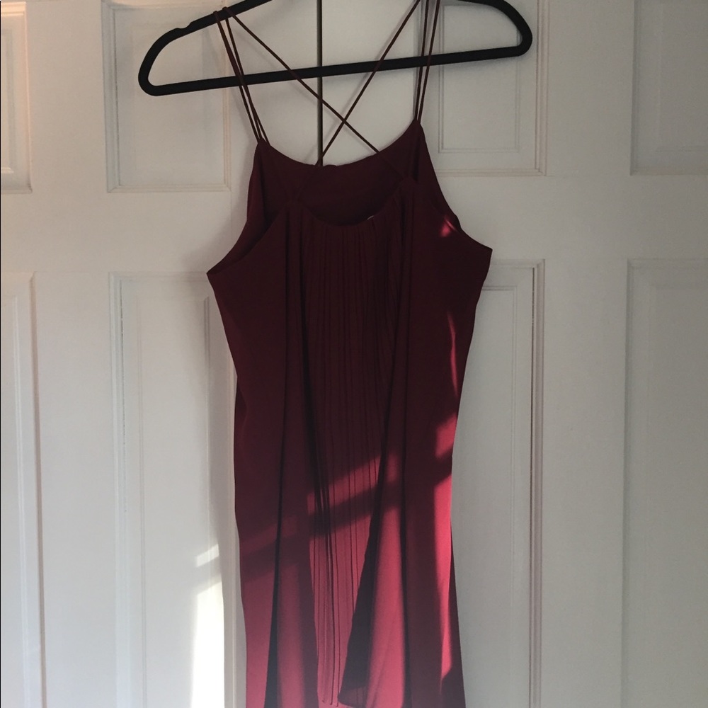 Burgundy Shift Dress